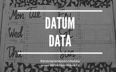 Datum, data, datumy