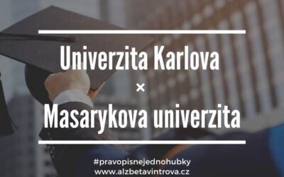 Velká písmena v názvech institucí: Masarykova univerzita
